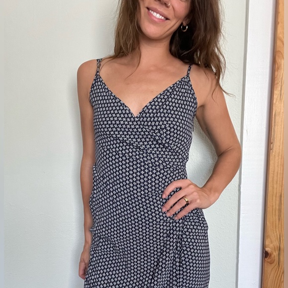BAILEY44 Wrap style dress in navy with Aztec pattern. Size small. - Picture 3 of 7